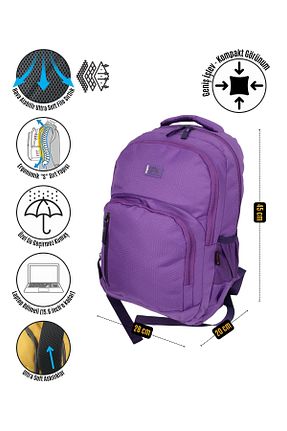 کوله پشتی بنفش زنانه سایز متوسط qoolbag - کد 749667862