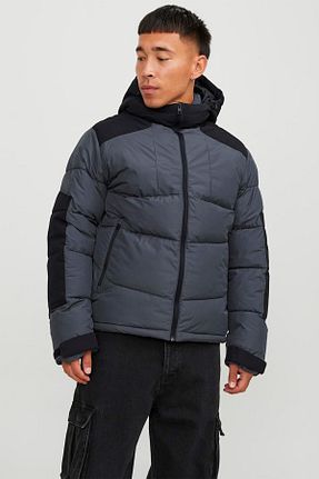 کاپشن طوسی مردانه پلی استر Jack & Jones - کد 754594486