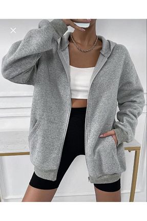 سوئیشرت طوسی زنانه ساده VESTIR BIEN - کد 754766634