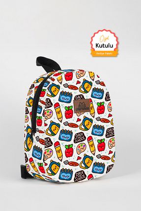 کوله پشتی سفید بچه گانه سایز متوسط Minilee - کد 77955370