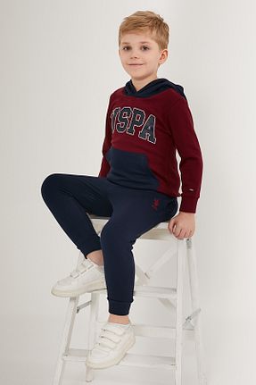 ست گرمکن قهوه ای بچه گانه %100 پنبه U.S. Polo Assn. - کد 753326490