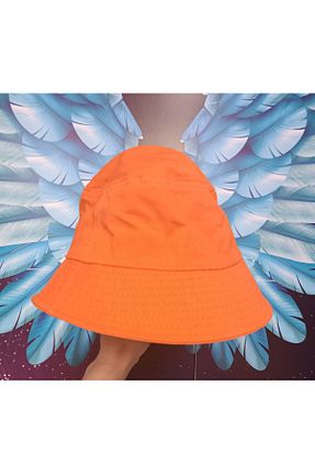 کلاه نارنجی زنانه پنبه ای GALAXYBUTIQUE - کد 753491587
