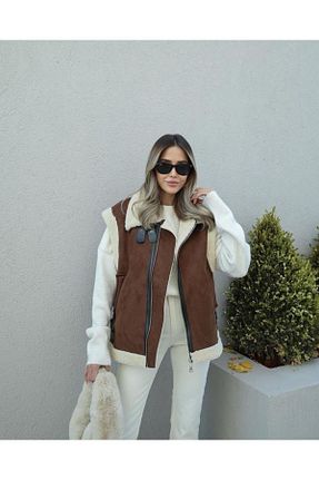 جلیقه قهوه ای زنانه رگولار Pembenokta Moda - کد 753981626