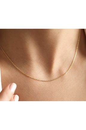 گردنبند نقره طلائی زنانه کد 754041586