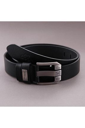 کمربند مشکی مردانه چرم خالص Jeep - کد 754910527
