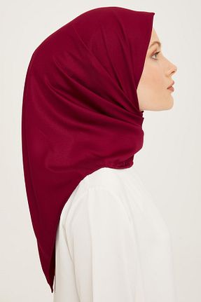 روسری زرشکی پلی استر Armine - کد 754363019