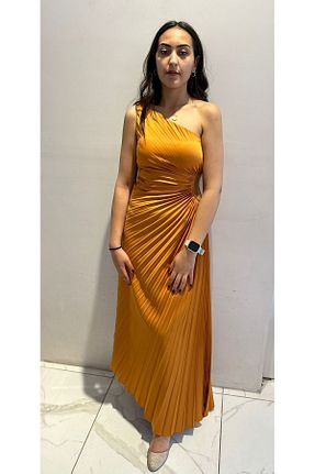 لباس مجلسی و فارغ التحصیلی نارنجی زنانه ساتن Journey - کد 754566719