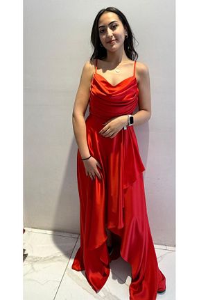 لباس مجلسی و فارغ التحصیلی قرمز زنانه ساتن Journey - کد 754566407