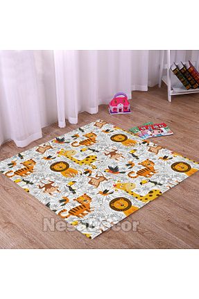فرش بچه گانه بژ پلی استر NesaDecor - کد 754953116