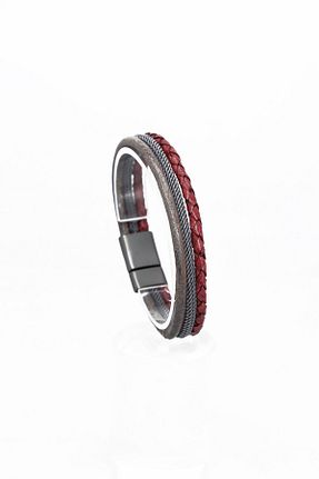 دستبند جواهر زرشکی زنانه چرم Carrera - کد 96871516