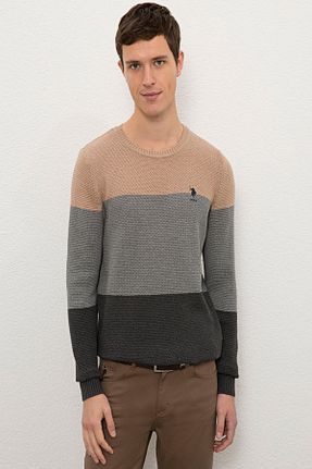 پلیور طوسی مردانه ساده U.S. Polo Assn. - کد 57672110