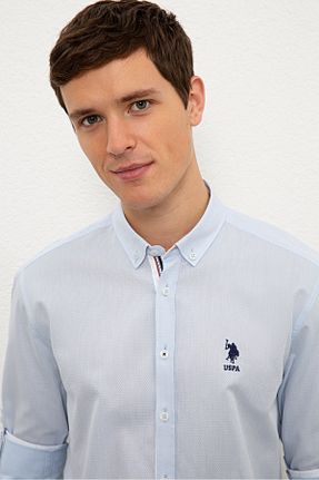 پیراهن آبی مردانه اسلیم فیت U.S. Polo Assn. - کد 58770813