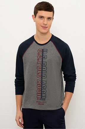 سوئیشرت طوسی مردانه ساده U.S. Polo Assn. - کد 62956160