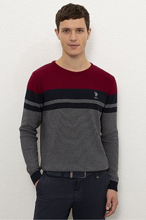 پلیور زرشکی مردانه ساده U.S. Polo Assn. - کد 95513318