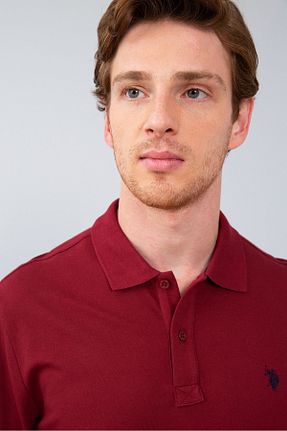سوئیشرت زرشکی مردانه ساده U.S. Polo Assn. - کد 32045614