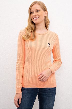 پلیور صورتی زنانه ساده U.S. Polo Assn. - کد 52870672