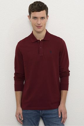 سوئیشرت زرشکی مردانه ساده U.S. Polo Assn. - کد 54704540