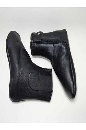 بوت خانگی مشکی مردانه چرم خالص Gezer - کد 42712222