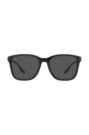 عینک آفتابی مشکی مردانه 57 UV400 پلاستیک مستطیل کد 755321122
