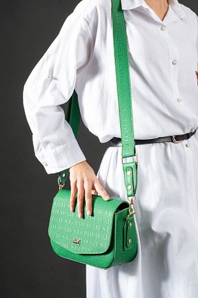 کیف دوشی سبز زنانه چرم خالص Just Polo - کد 755053748