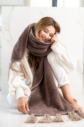 شال گردن قهوه ای زنانه Wellsoft cakka - کد 751860139