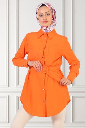 تونیک نارنجی زنانه بافتنی رگولار کد 674111026