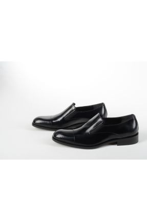 کفش کلاسیک مشکی مردانه چرم طبیعی پاشنه کوتاه ( 4 - 1 cm ) پاشنه ضخیم کد 755405371