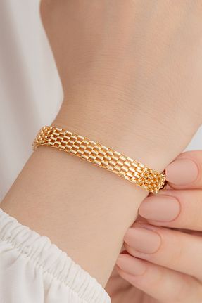 دستبند جواهر طلائی زنانه منجق OSMANLI GÜMÜŞ - کد 755375926