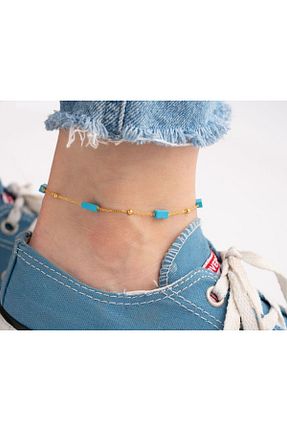 خلخال جواهر طلائی زنانه روکش نقره ANGORA GÜMÜŞ - کد 755402405