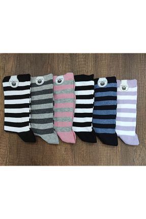 جوراب رنگی زنانه پنبه ای Leement socks - کد 755640842