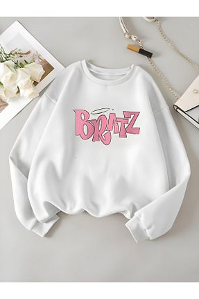 سوئیشرت سفید بچه گانه چاپی Serays moda - کد 755809508