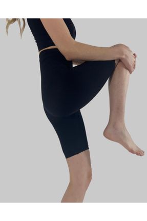 ساق شلواری مشکی زنانه بافت فاق بلند کد 744759292