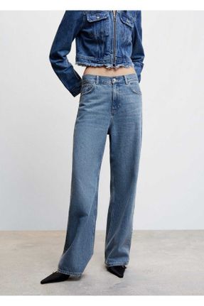 شلوار جین آبی زنانه پاچه رگولار استاندارد کد 471776921