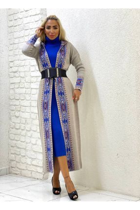 لباس آبی زنانه تریکو تریکو رگولار آستین-بلند کد 756089979