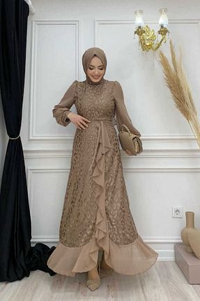 لباس حجاب قهوه ای زنانه رگولار Bym Fashion - کد 756794638