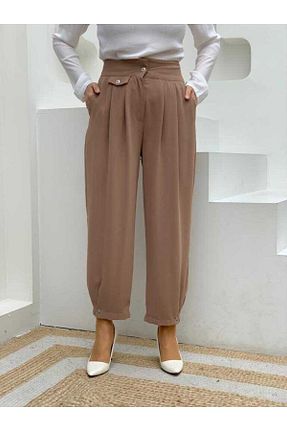 شلوار حجاب قهوه ای زنانه مخلوط پلی استر Bym Fashion - کد 756112526