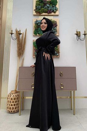 لباس مجلسی حجاب مشکی زنانه یقه دوچرخه Bym Fashion - کد 756800723