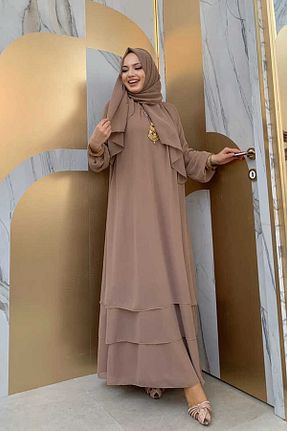 لباس حجاب قهوه ای زنانه رگولار Bym Fashion - کد 756794734