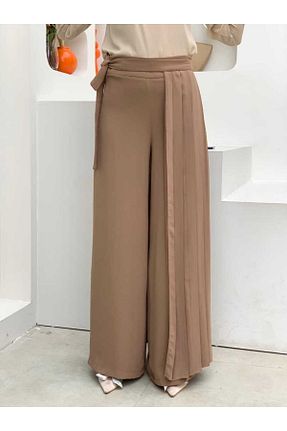 شلوار حجاب قهوه ای زنانه مخلوط پلی استر Bym Fashion - کد 756115304