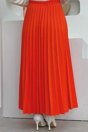 دامن حجاب نارنجی زنانه کمر کش دار Bym Fashion - کد 756114529