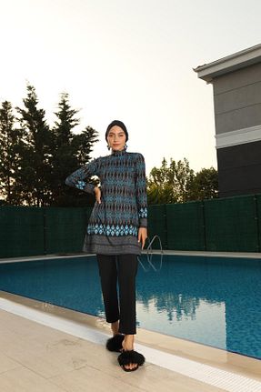 مایو حجاب سرمه ای زنانه Etnik Starinci Mayo - کد 744808653
