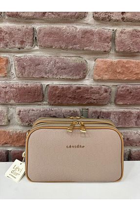 کیف دوشی بژ زنانه چرم مصنوعی Levidor - کد 756807342