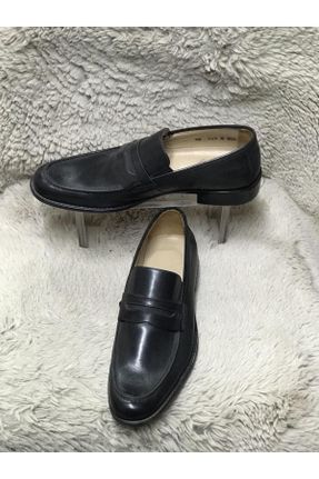 کفش کلاسیک مشکی مردانه چرم طبیعی پاشنه کوتاه ( 4 - 1 cm ) کد 756106262
