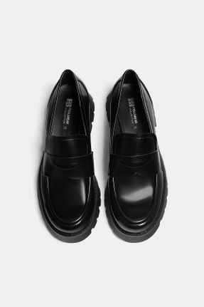 کفش آکسفورد مشکی زنانه پلی اورتان پاشنه متوسط ( 5 - 9 cm ) کد 756293363
