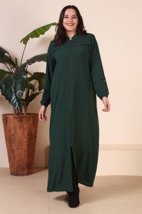 لباس سبز زنانه سایز بزرگ بافتنی مخلوط ویسکون کد 637877350