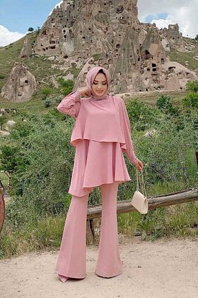 بلوز حجاب صورتی زنانه Dad Bym Fashion - کد 756602888