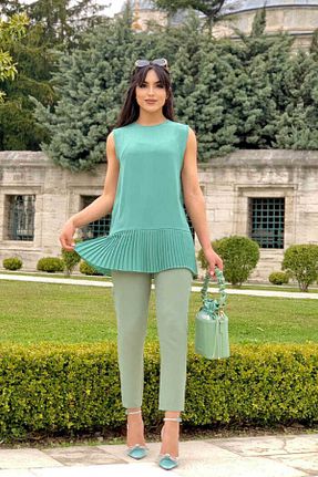 بلوز حجاب فیروزه ای زنانه Dad Bym Fashion - کد 756602903