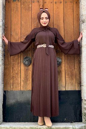 بلوز حجاب قهوه ای زنانه Dad Bym Fashion - کد 756602781