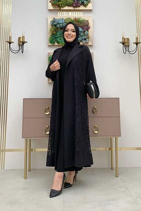 کلاه و ابایا مشکی زنانه مخلوط پلی استر Bym Fashion - کد 756603430