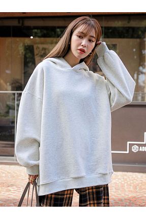 سوئیشرت طوسی زنانه چاپی PALPİTO - کد 756660876